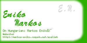 eniko markos business card